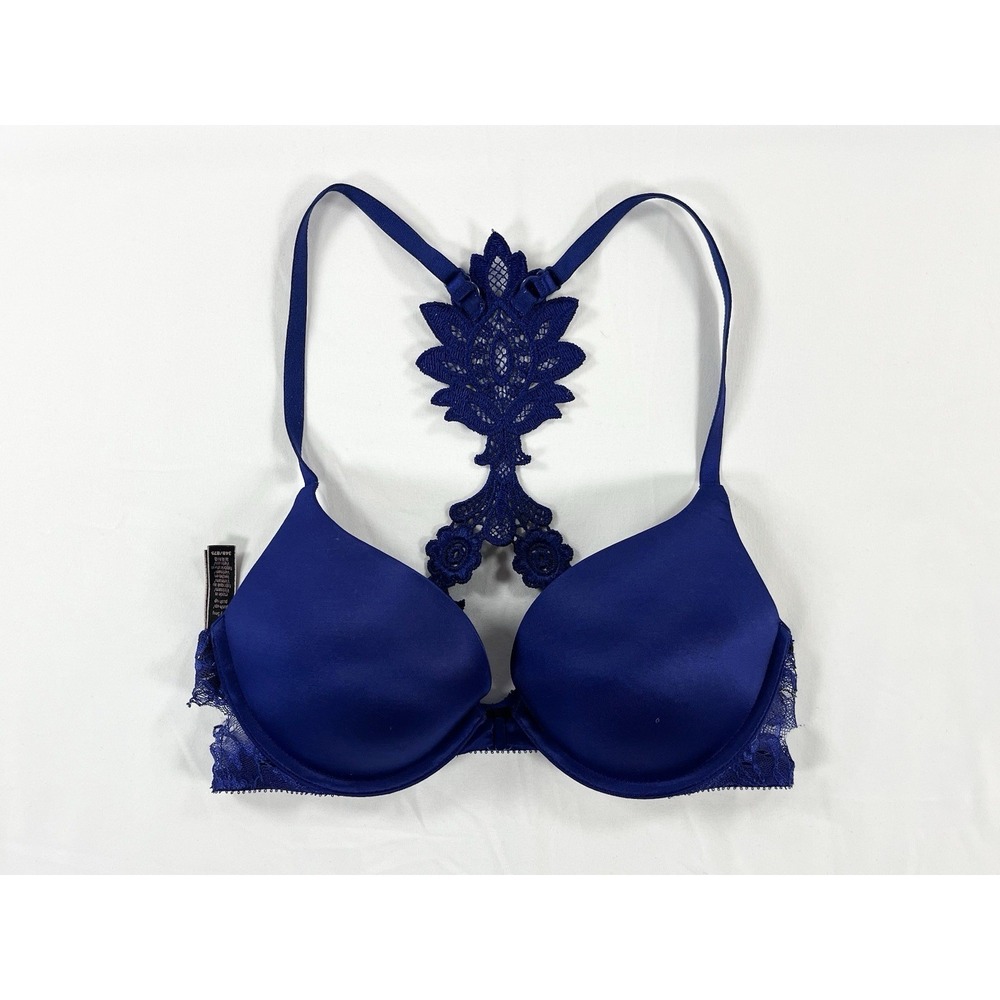 Victoria's Secret Royal Blue Lace Back Push-Up Bra